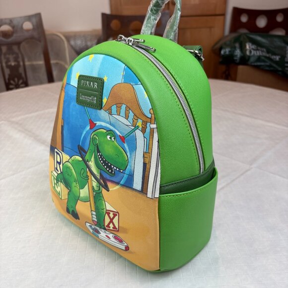 Loungefly Disney Pixar Toy Story Rex Little Arms Green Mini Backpack. New w tags - Picture 2 of 16